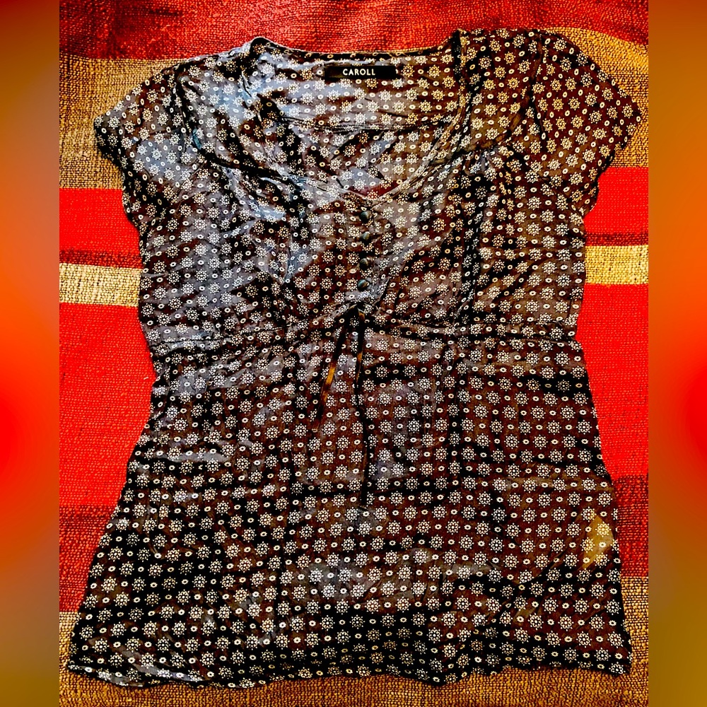 Top 100% silk, size S